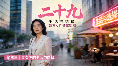 短剧《二十九》海报 - 都市女性情感短剧，聚焦三十岁女性的生活与选择